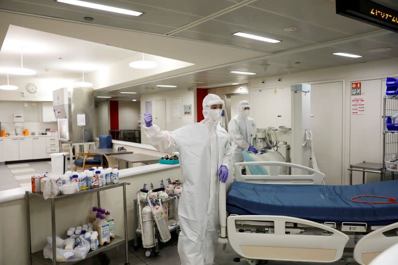 A visit inside the coronavirus ward at Ichilov hospital in Tel Aviv as Israel is under a second nationwide lockdown amid a resurgence in the new coronavirus disease (COVID-19) cases