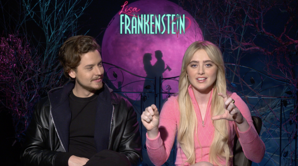 Cole Sprouse and Kathryn Newton talk about their new slasher rom-com Lisa Frankenstein. 