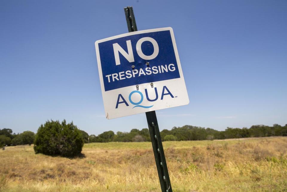 Aqua Texas, an investor-owned water utility, pumped almost twice as much groundwater as its permit allowed in 2022, according to officials with the Hays Trinity Groundwater Conservation District. Photographed on Thursday, August 10, 2023 outside Wimberley.