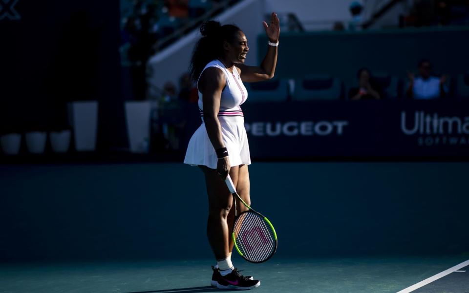 Serena Williams was forced to withdraw from the Miami Open with a knee injury - Getty Images North America