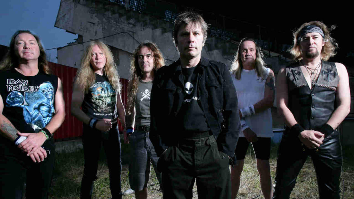  Iron Maiden backstage at a festival in 2007. 