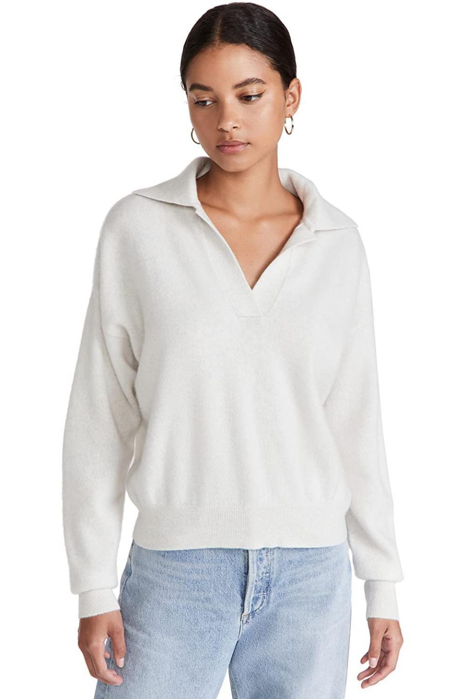 12) Boiled Collar Cashmere Sweater