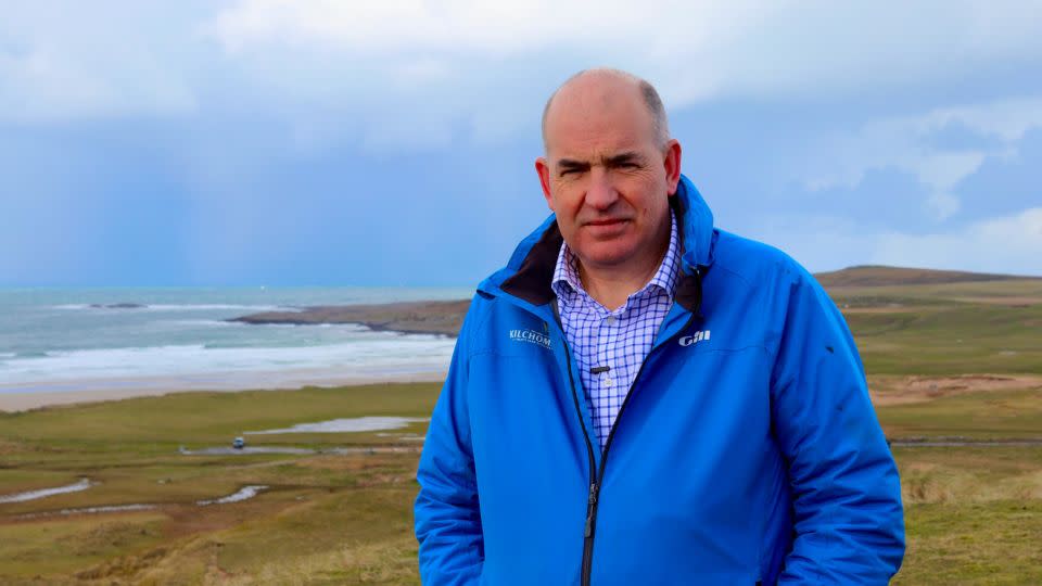 Islay Heads, general manager at Kilchoman Distillery, was brought up on the island. This viewpoint, overlooking Machir Bay, is his favorite spot. - NELL LEWIS/CNN