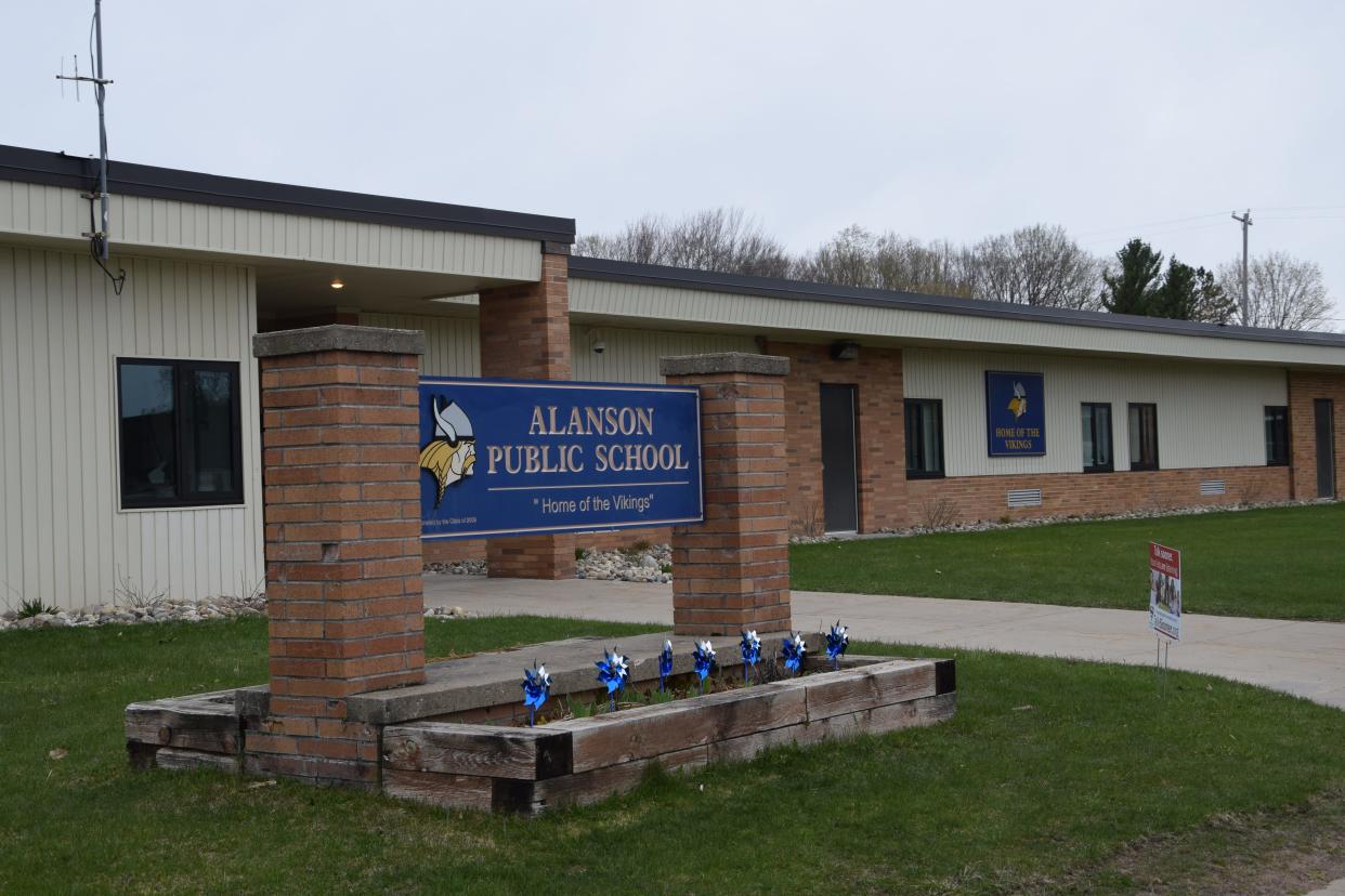 Alanson Public School is shown.