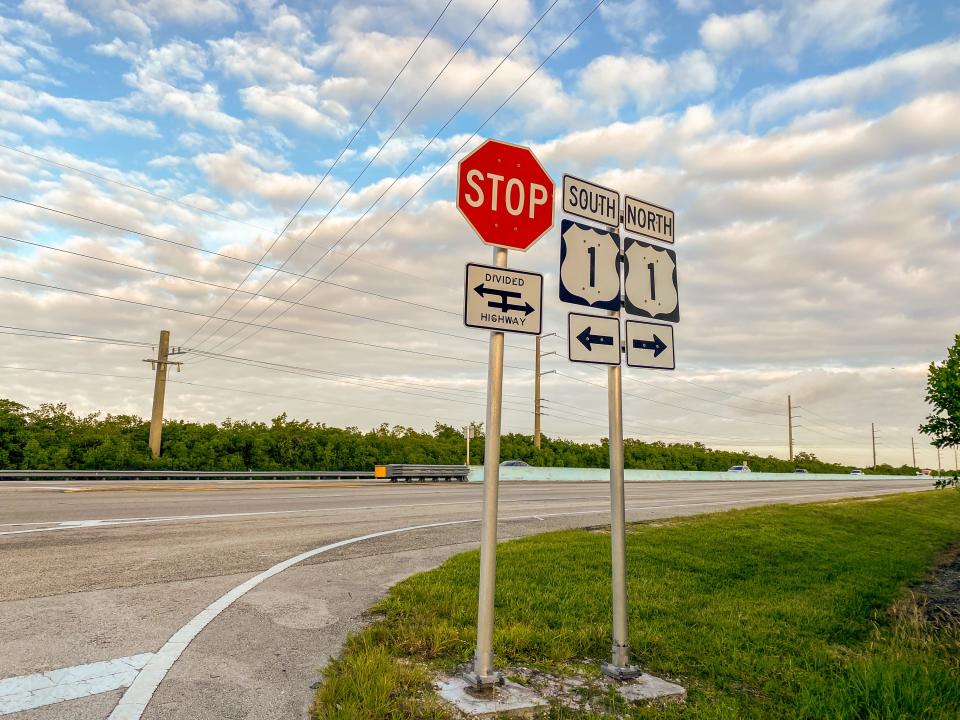 A view of the highway outside of the property