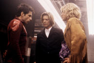 <p>One of Zoolander’s many fashion-icon cameos, Bowie played himself as the volunteer judge of a “walk-off” between rival models Derek Zoolander (Ben Stiller) and Hansel (Owen Wilson). (Photo: Everett)</p>