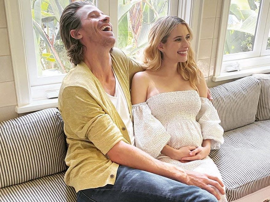emma roberts garrett hedlund instagram pregnant august 2020