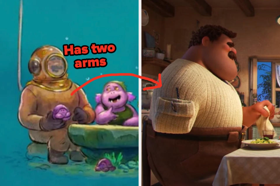 One of the characters in the credit sequence is shown to have two arms, but in the rest of the film, he only has one