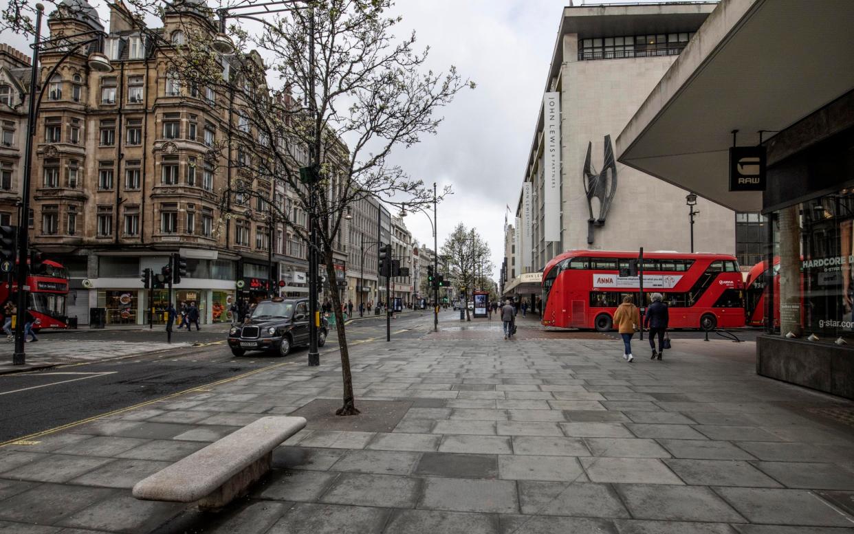 Oxford Street in London was almost empty during lockdown - Jeff Gilbert