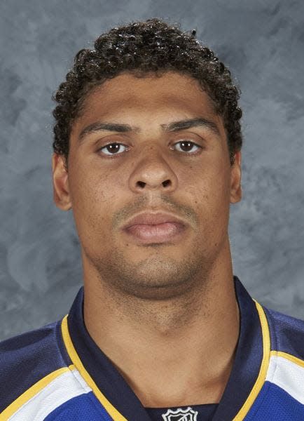 Former Peoria Rivermen winger Ryan Reaves, who played 214 games for Peoria in the AHL and had 46 fights before heading on to a long NHL career.