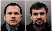 FILE PHOTO: Two men using the aliases Alexander Petrov and Ruslan Boshirov, who were formally accused of attempting to murder former Russian intelligence officer Sergei Skripal and his daughter Yulia in Salisbury, are seen in an image handed out by the Met