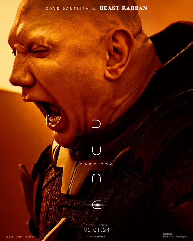 Dave Bautista Dune Part Two poster