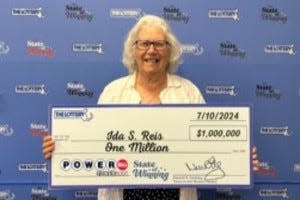 Fall River resident Ida Reis is the winner of a $1 million Powerball prize on a ticket purchased July 10, 2024, at Amaral's Central Market in Fall River.