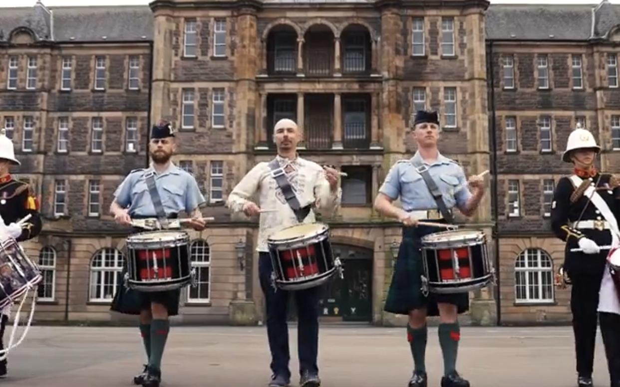 Drummers beat in support of Ukraine