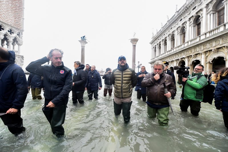 Flooding in the lagoon city of Venice