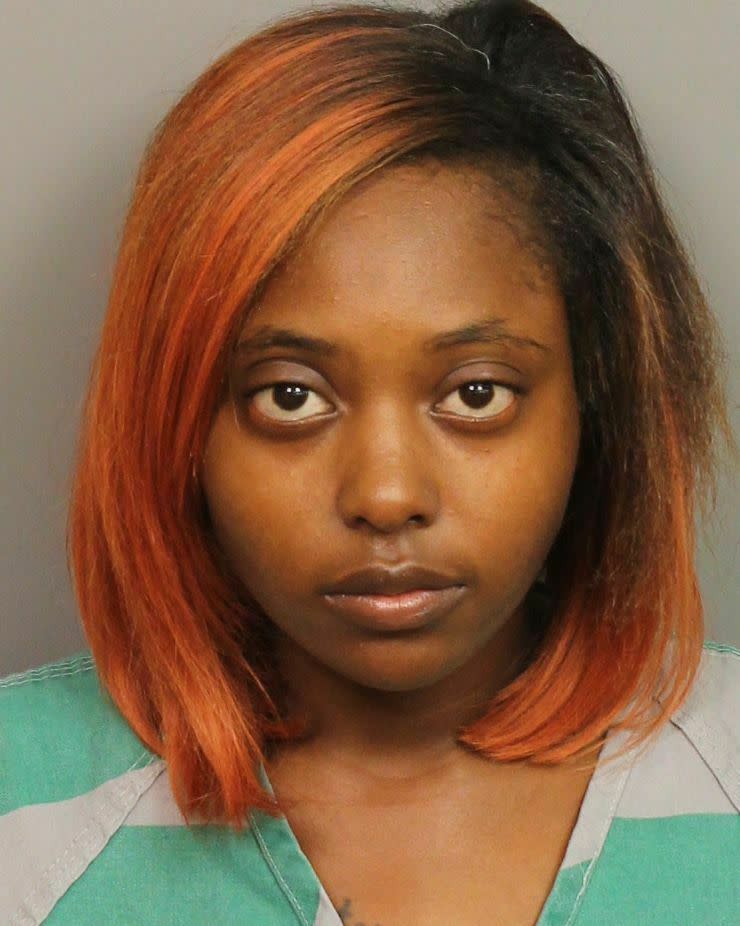 This photo provided by Jefferson County Sheriff’s Office shows Marshae Jones. Jones, whose fetus died after she was shot in a fight has been charged with manslaughter, while the woman accused of shooting her has been freed. She was indicted by the Jefferson County grand jury Wednesday, June 26, 2019. She was five months pregnant when 23-year-old Ebony Jemison shot her in the stomach during a December altercation regarding the fetus's father. (Jefferson County Sheriff’s Office via AP)