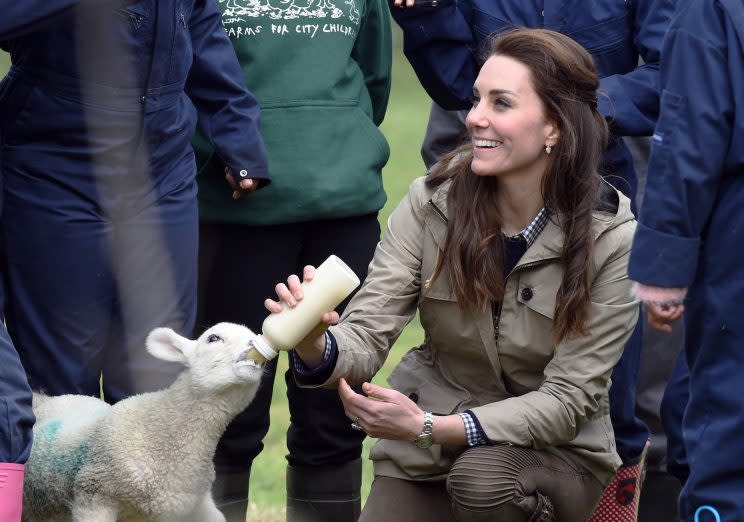 <i>The Duchess of Cambridge spent the day at a city farm in Gloucestershire [Photo: PA]</i>