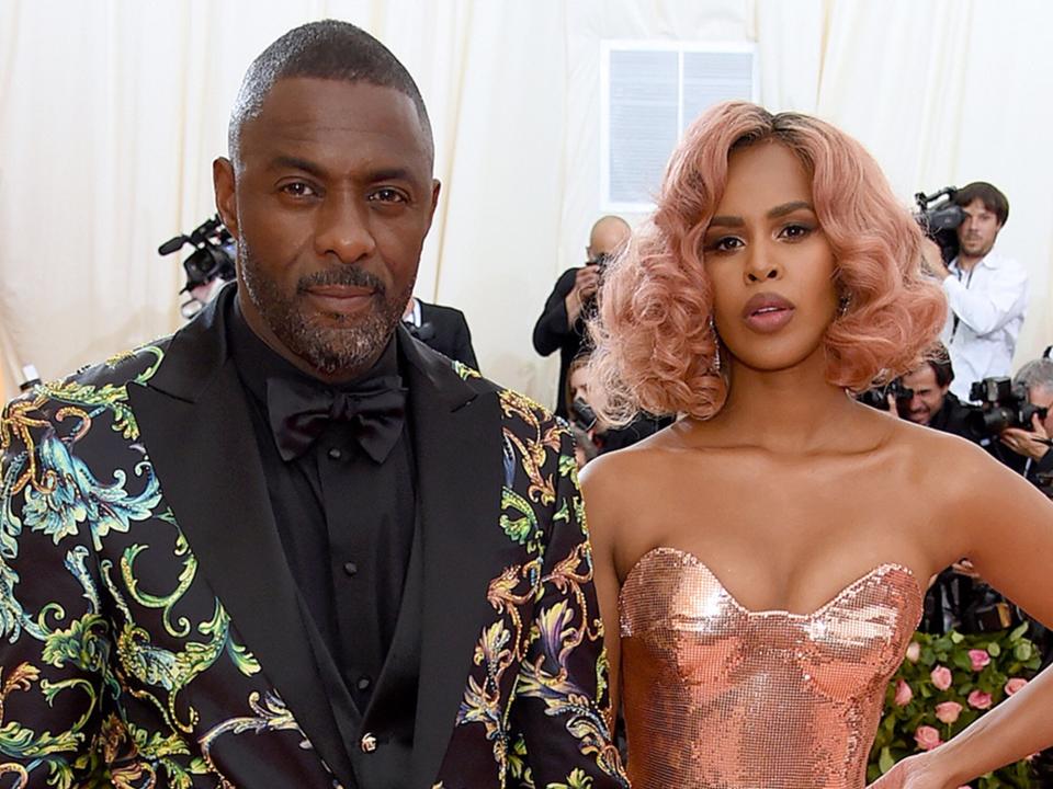 Idris Elba and Sabrina Dhowre attend The 2019 Met Gala Celebrating Camp: Notes on Fashion at Metropolitan Museum of Art on May 06, 2019 in New York City