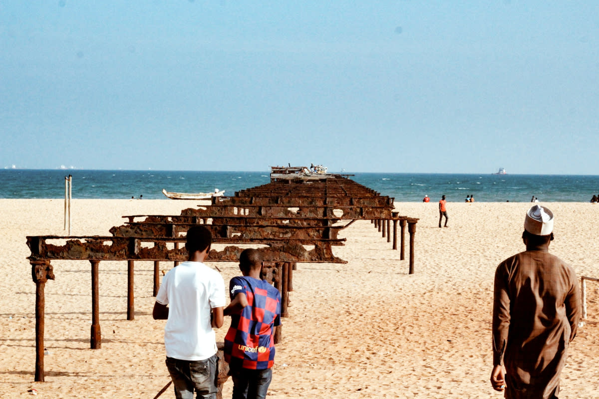 A day at the beach in Togo, West Africa