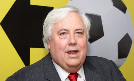 File photo of billionaire mining magnate Clive Palmer, who has commissioned state-owned Chinese company CSC Jinling Shipyard to construct Titanic II with the same dimensions as its predecessor