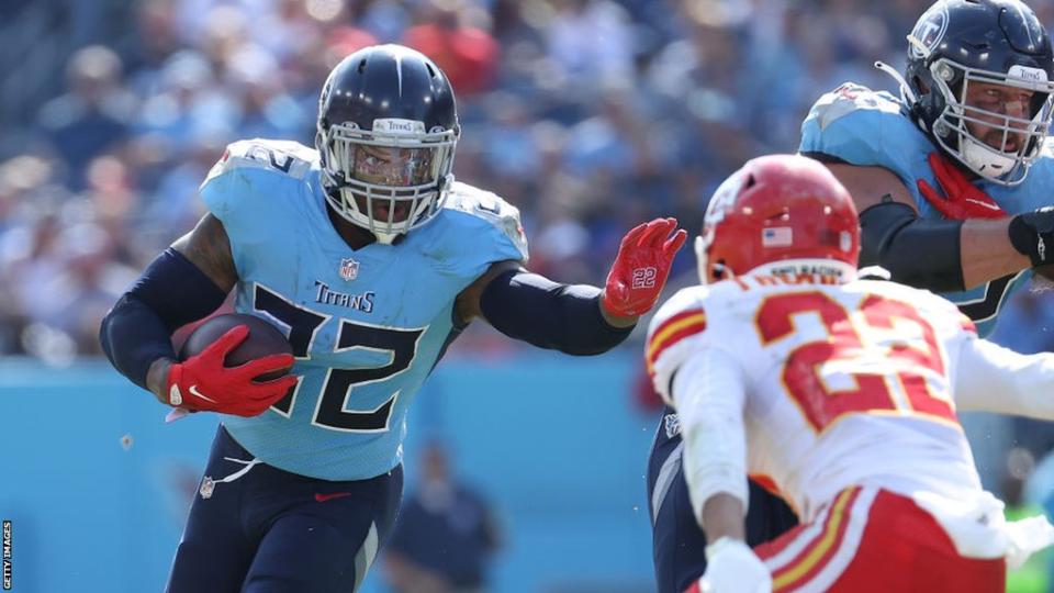Derrick Henry plays for the Tennessee Titans