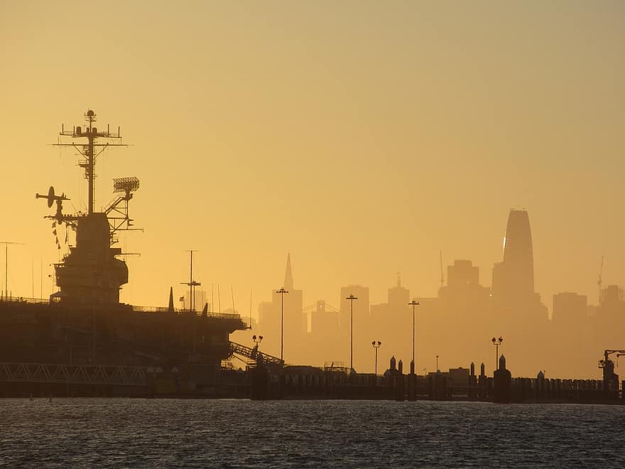 The city of Alameda, shrouded in fog.