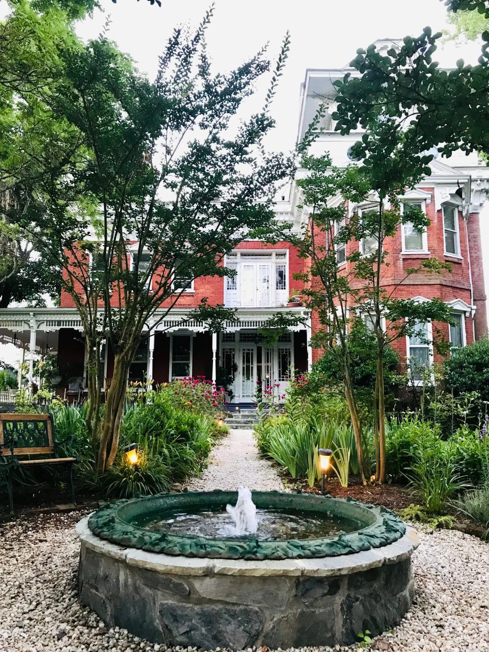 The view from outside of the Hanger Hall mansion.