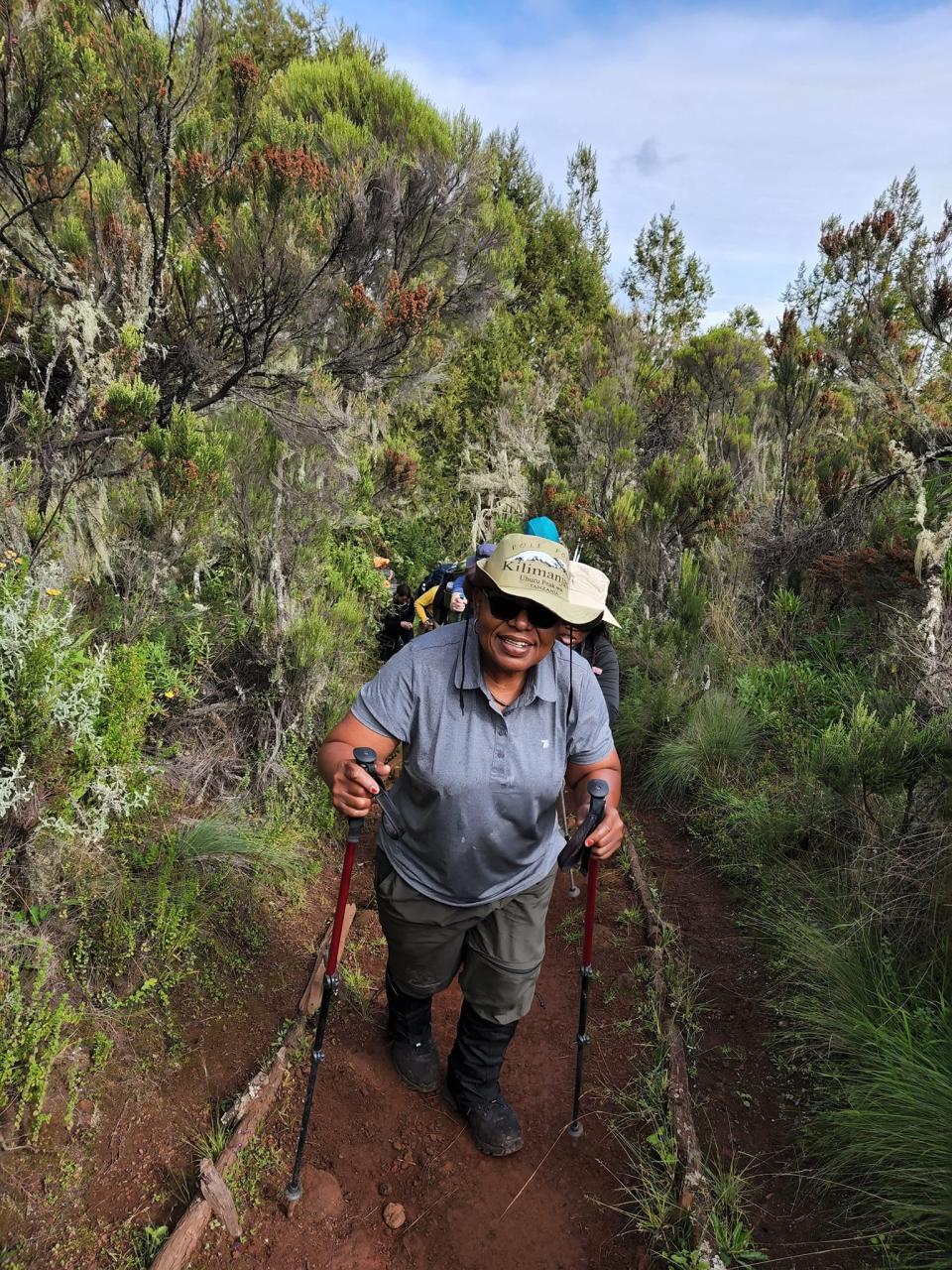 Sylvia Tisdale, founder and pastor of Epps Christian Ministries, hikes Mount Kilimanjaro to raise money for hungry people in Pensacola.