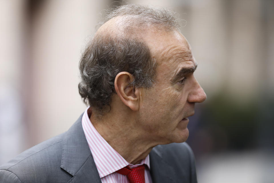 Deputy Secretary General and Political Director of the European External Action Service (EEAS), Enrique Mora, leaves the 'Grand Hotel Wien' where closed-door nuclear talks with Iran take place in Vienna, Austria, Wednesday, May 19, 2021. (AP Photo/Lisa Leutner)