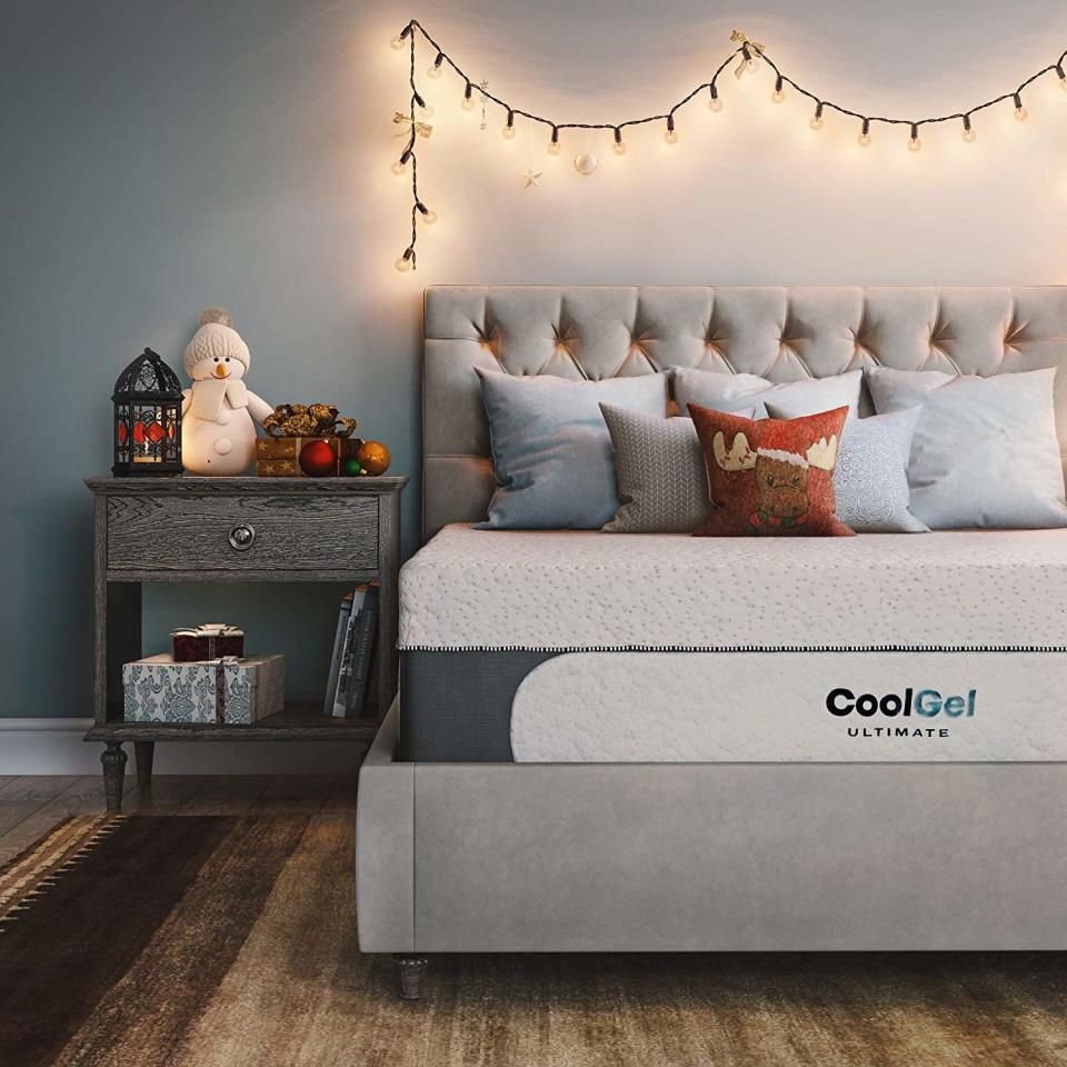 Classic Brands Cool Gel 1.0 Ultimate Gel Memory Foam 14-Inch Mattress with Bonus Two Pillows, Queen. (Photo: Amazon)