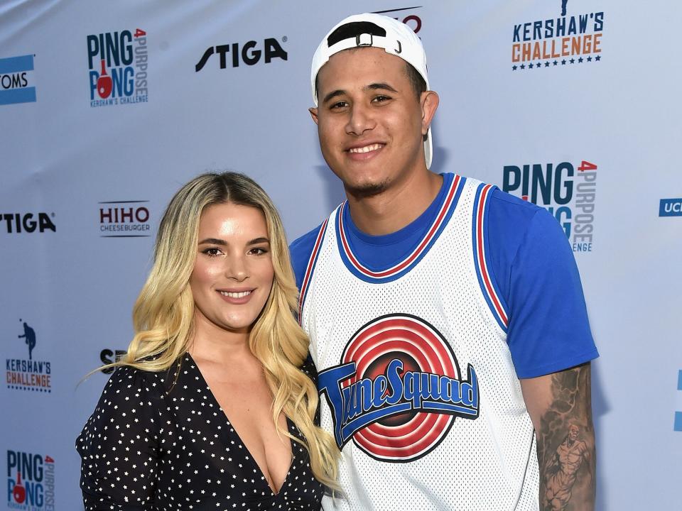 Yainee Alonso and Manny Machado arrive at Clayton Kershaw's 6th Annual Ping Pong 4 Purpose on August 23, 2018 in Los Angeles, California