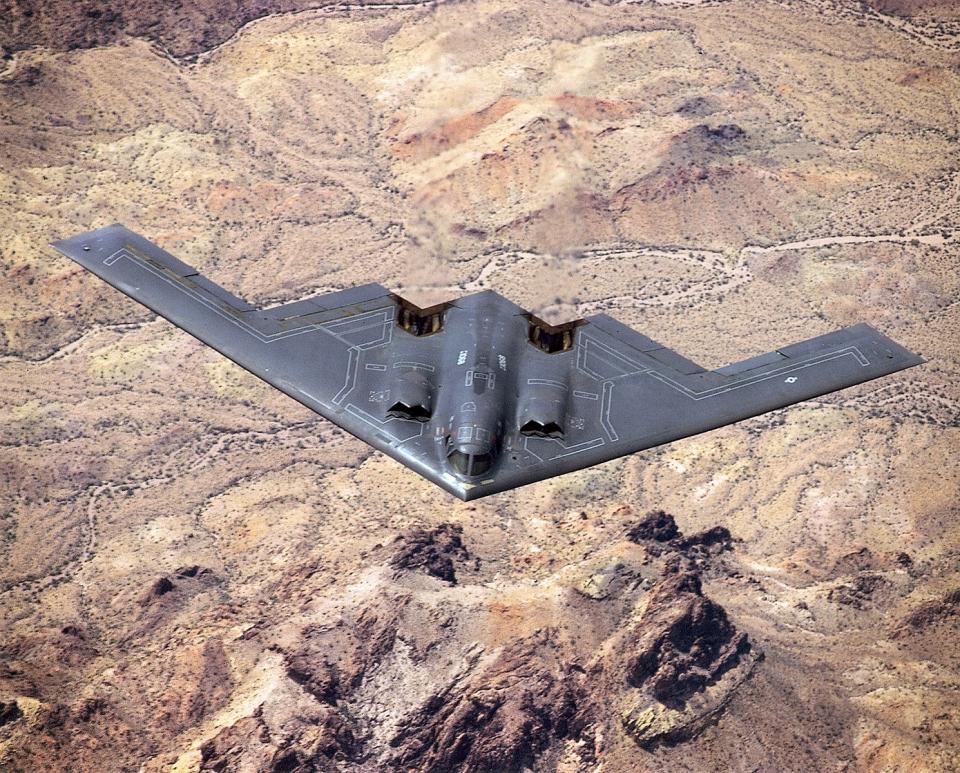 stealth bomber first flight