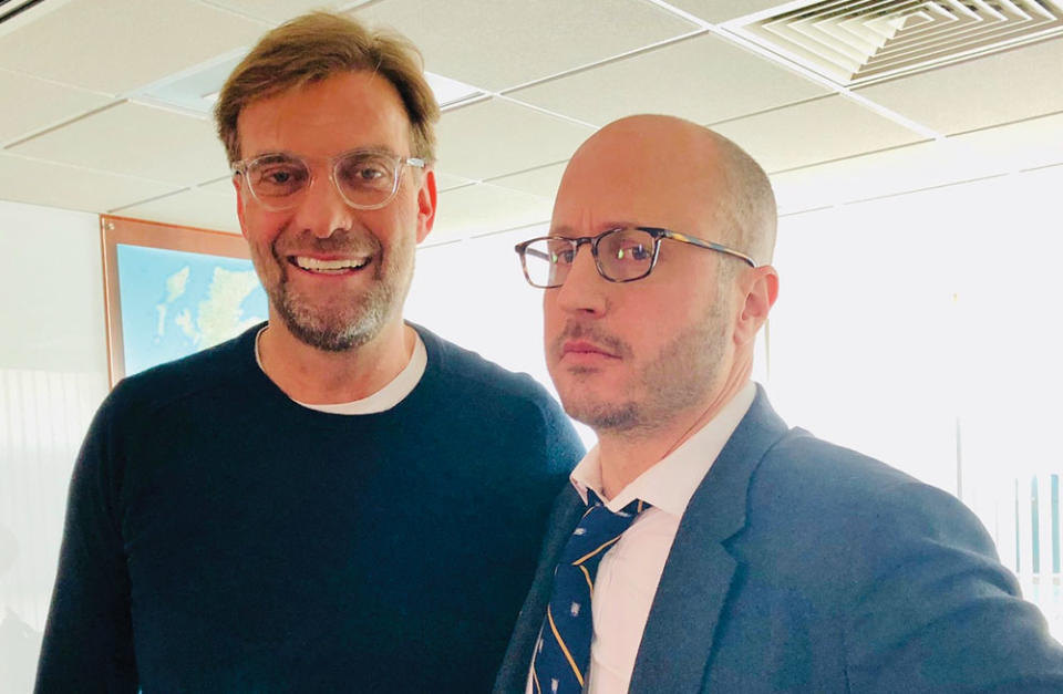 Liverpool manager Jurgen Klopp with Bennett.