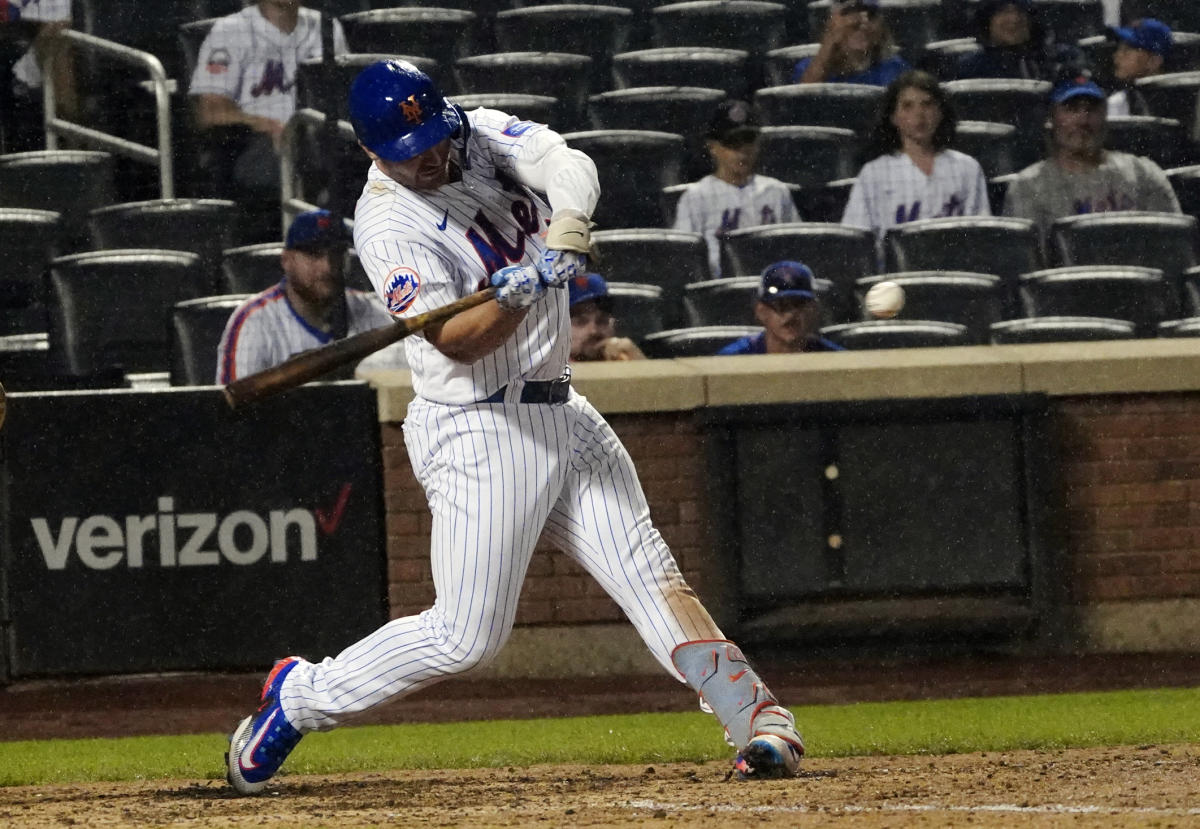 Alonso hits a 2-run homer as the Mets beat the Giants 8-4 for their 1st  series win in a month