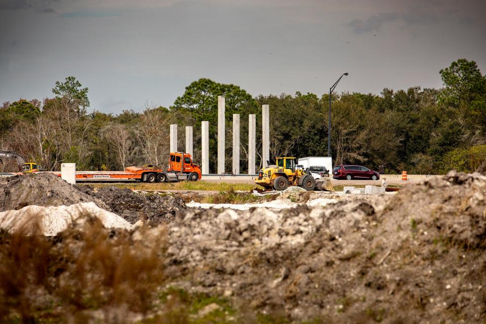 Construction for the Central Polk Parkway can be seen on the north side of Winter Lake Road near the junction with the Polk Parkway. The new toll road will slice off part of Marshall Hampton Reserve as it extends toward S.R. 17 near Bartow Executive Airport.