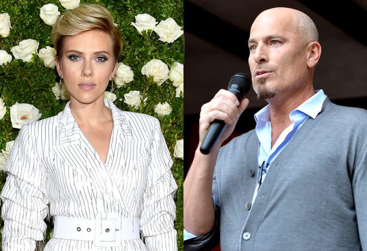 Scarlett Johansson and Kevin Yorn photographed holding hands in NYC.