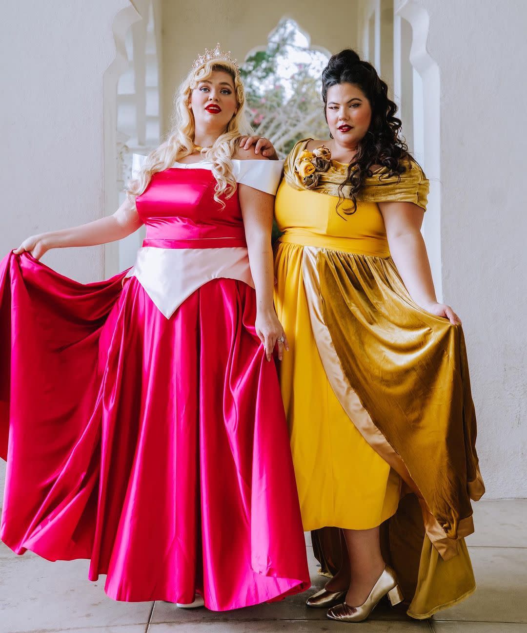 Heather Traska and Natasha Polis dress up as Disney princesses for the #PlusSizePrincessProject. (Photo: Instagram)