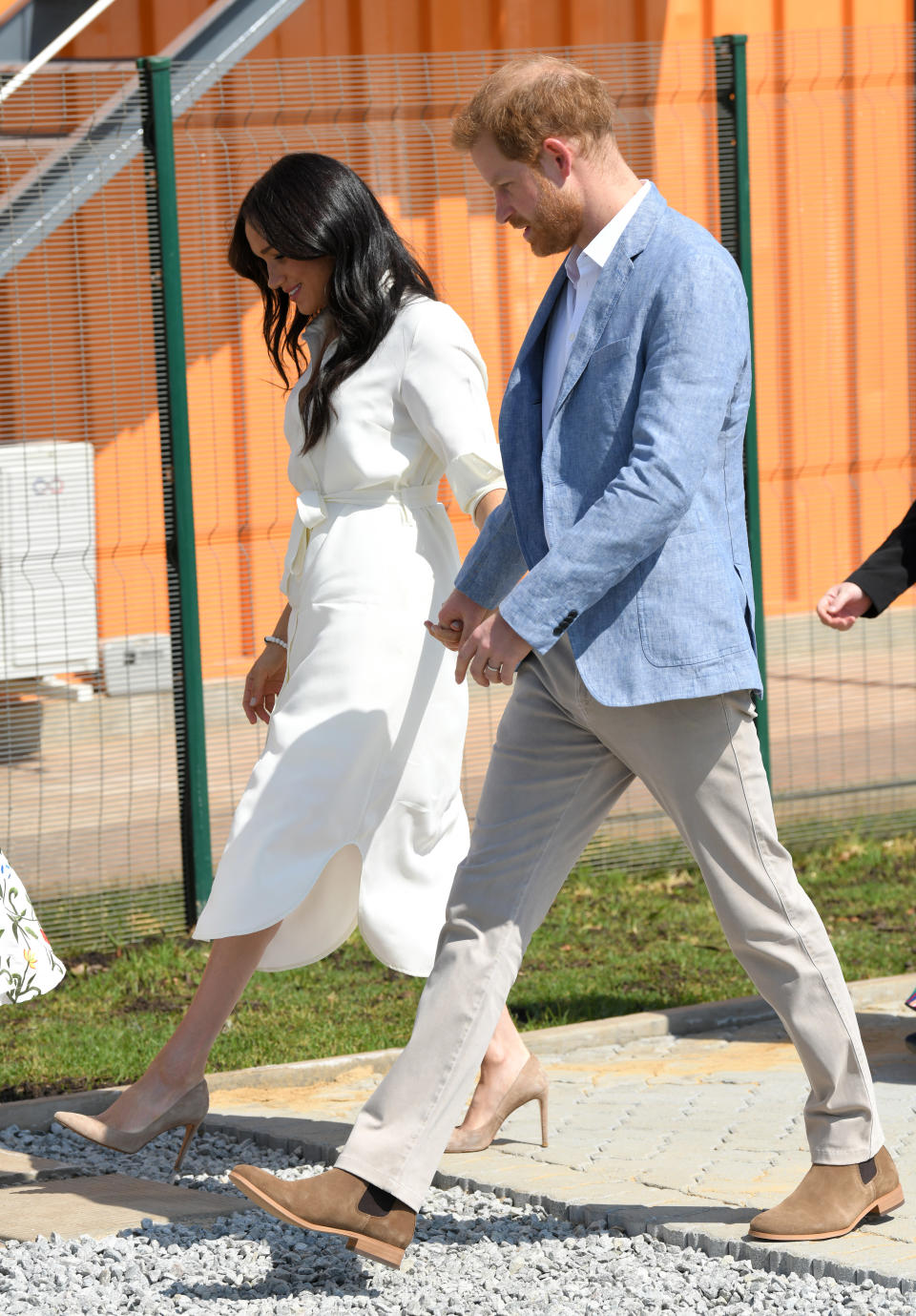 JOHANNESBURG, SOUTH AFRICA - OCTOBER 02: Prince Harry, Duke of Sussex and Meghan, Duchess of Sussex visit the Tembisa Township to learn about Youth Employment Services on October 02, 2019 in Tembisa, South Africa.  (Photo by Karwai Tang/WireImage)