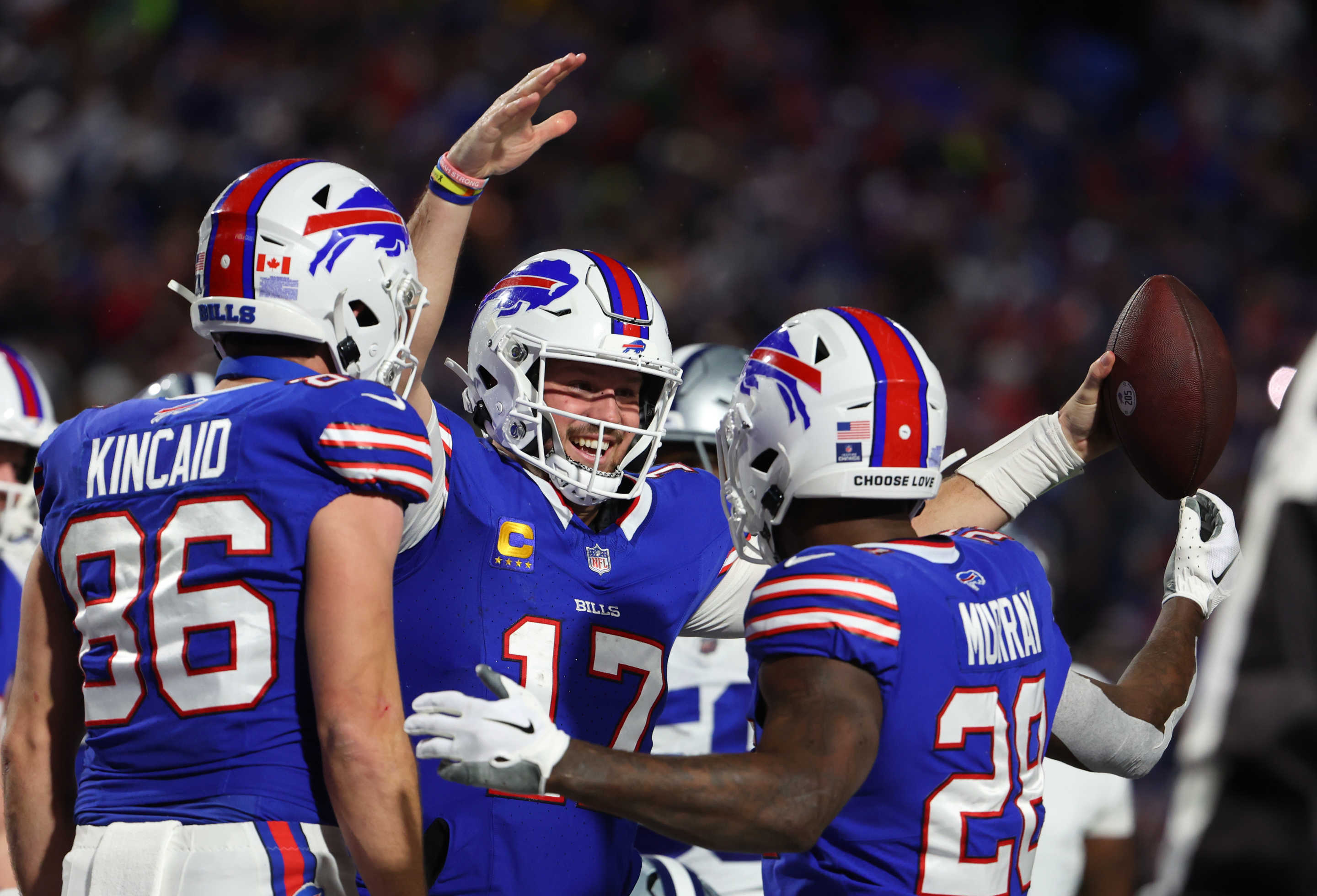 Josh Allen (17) helped lead the Buffalo Bills to a win over the Dallas Cowboys in Week 15. (Photo by Timothy T Ludwig/Getty Images)