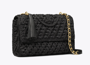 Fleming Raffia Convertible Shoulder Bag