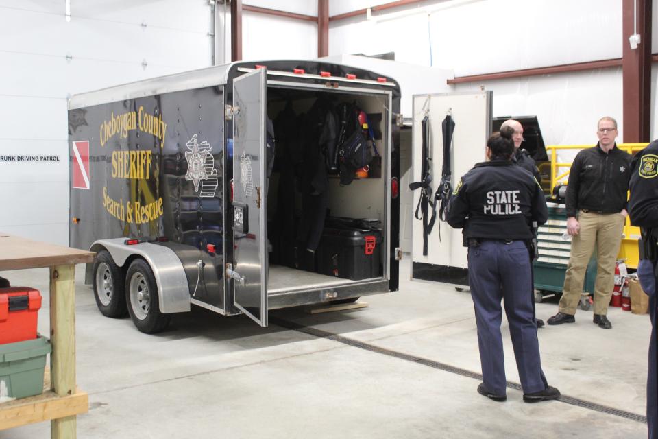 The Cheboygan County Sheriff's Department Search and Rescue team has several trailers which store special equipment needed by the different members of the team, including the dive team.