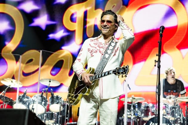 John Stamos performing with the Beach Boys at Stagecoach 2024. - Credit: Timothy Norris/Getty Images