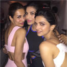 Malaika Arora Khan with Sophie Choudry and Deepika Padukone. Image:Instagram.com/sophiechoudry