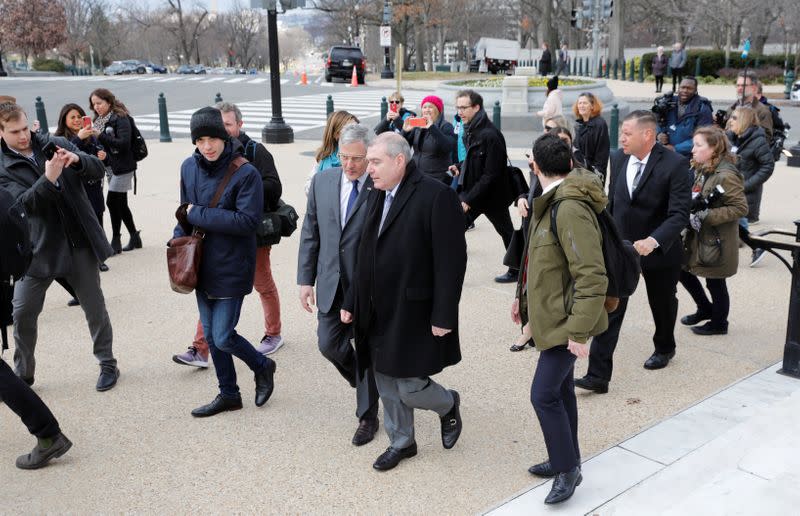 Lev Parnas walks to the U.S. Capitol after arriving in Washington
