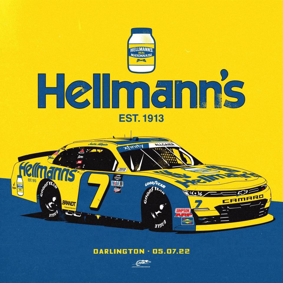 Remember Dale Earnhardt's blue and yellow Wrangler car? It'll be back at  Darlington