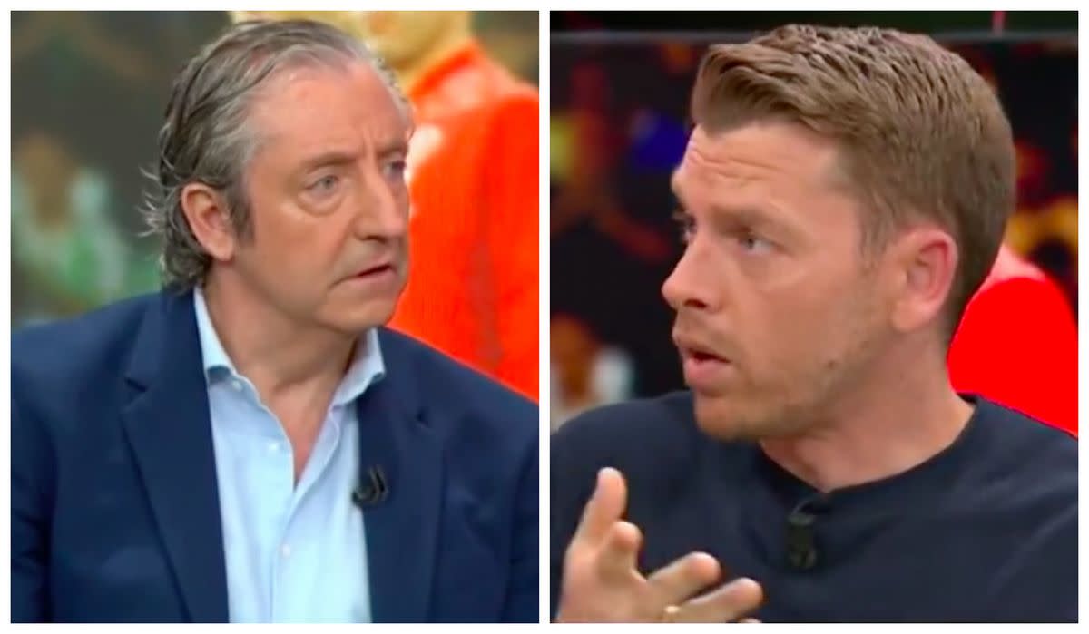 Ni Josep Pedrerol toma en serio ya a Jota Jordi en 'El Chiringuito'. Fuente: Twitter/@elchiringuitotv.