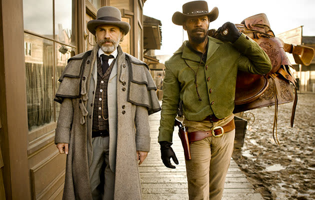 <b>Django Unchained</b><br> Quentin Tarantino’s back with another revenge fantasy, this time set in the Deep South just before the abolition of slavery. Jamie Foxx is the ex-slave looking for his wife, killing dozens of “white folk” along the way, while Leonardo DiCaprio is surprisingly superb as the slimy, psychotic plantation owner. Tarantino’s obligatory cameo is both awful and brilliant. <br> <b>Release date: </b> 18 January 2013