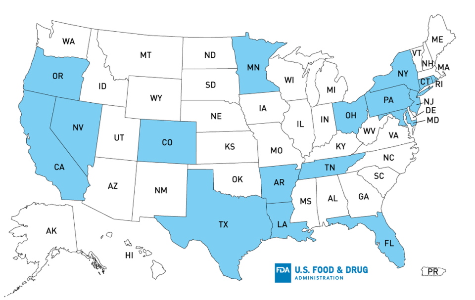 States in which Jule’s products are distributed, including Florida, California and Texas, as of April 2021.