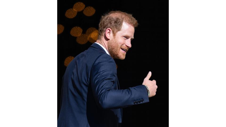 Prince Harry giving a thumbs up