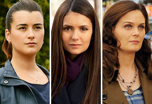 Cote de Pablo, Nina Dobrev, Emily Deschanel | Photo Credits: Michael Yarish/CBS, Bob Mahoney/The CW, Ray Mickshaw/FOX